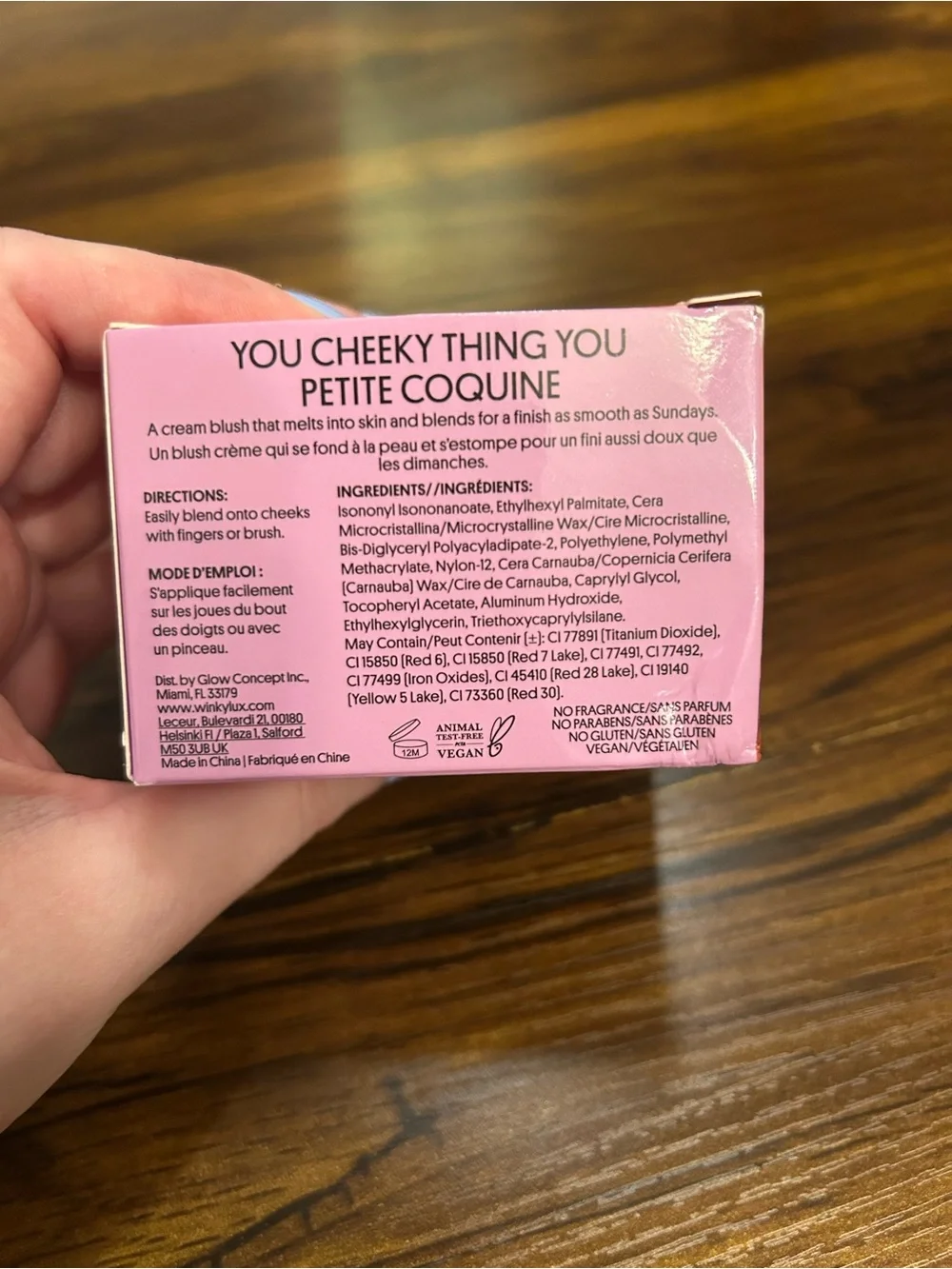 New Winky Lux Cheeky Rose cream blush shade Crown